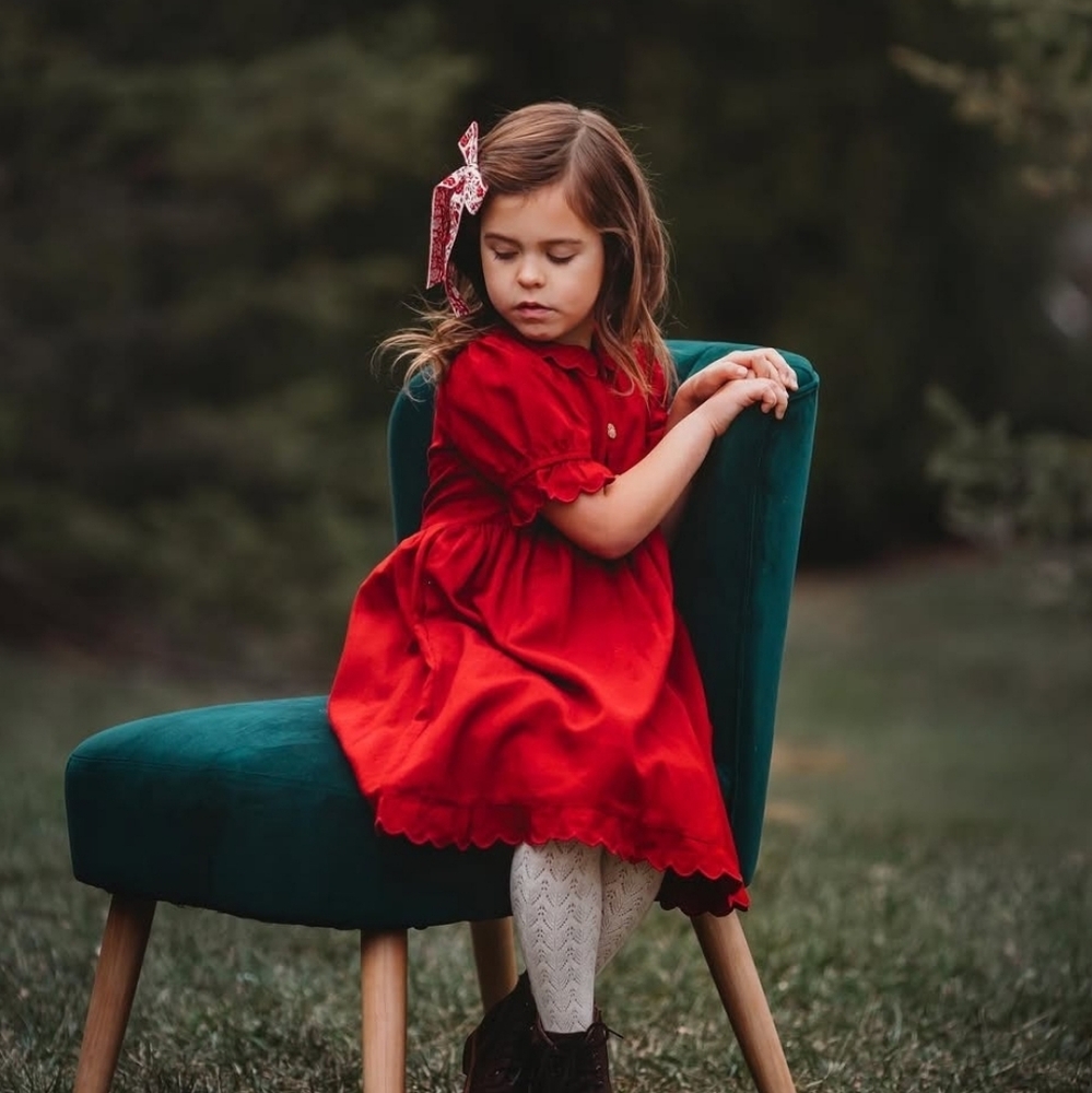 Canvas House Designs Red Dress, Size 8-9